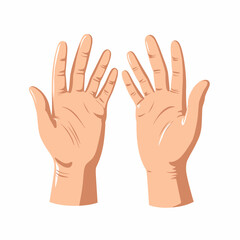 Obraz premium Two open hands showing gesture of welcome, symbolic communication