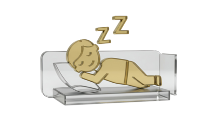 Isolated Man Sleeping Zzz - Represents Restful Night