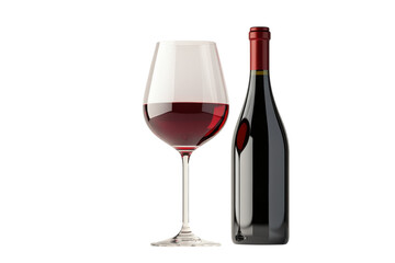 A Rich Red Wine, Elegantly Poured, Ready To Be Savored, Against A Bright Isolated on Transparent Background