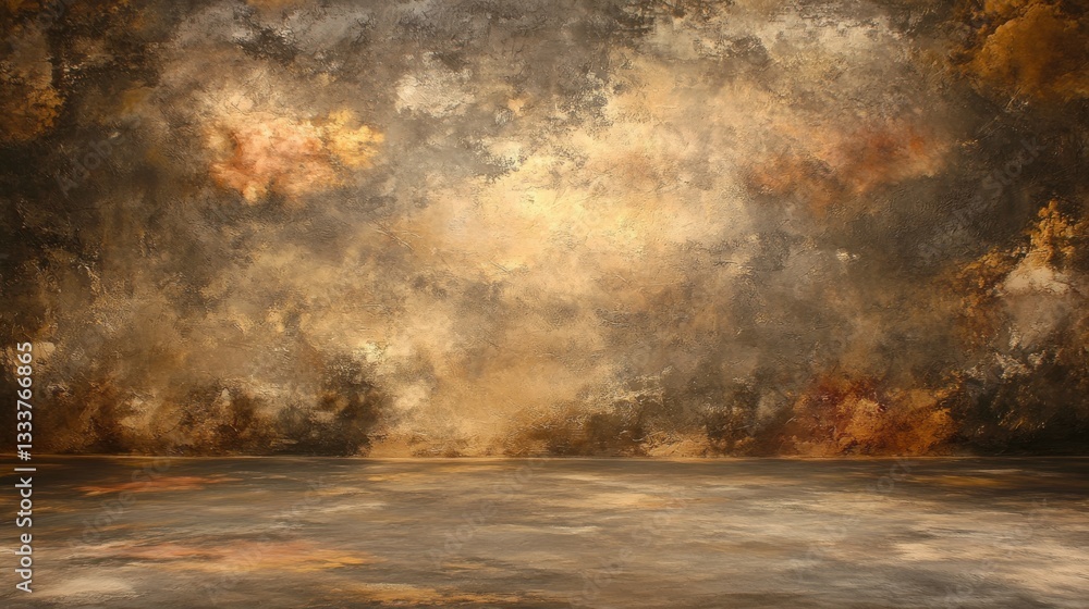 Poster abstract textured background with warm earthy tones and patterns