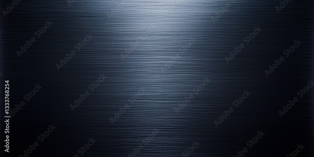 Poster metallic reflection: a dark, brushed metal surface gleams subtly, its textured pattern capturing the