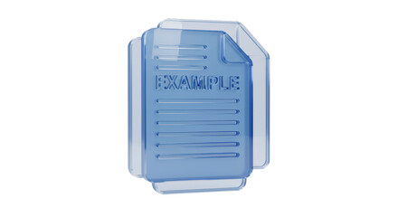 Isolated Transparent Example File, Denoting Easy Data Transfer and Clear Sample Documentation