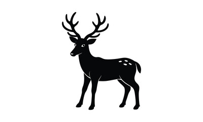 Fototapeta premium Deer Silhouette Illustration