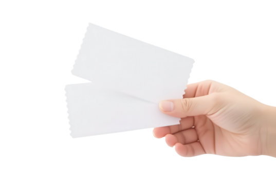 Hand Holding Two Blank Cards for Business or Personal Use
