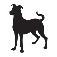vector illustration of a black dog