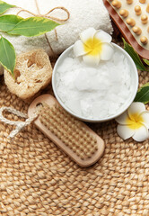 Spa composition promoting relaxation and self care with natural elements for body treatment