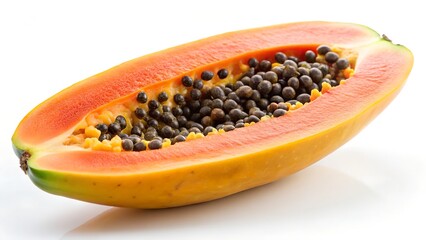 papaya isolated on white background