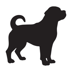 black dog silhouette