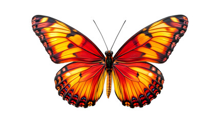 Obraz premium A butterfly with orange and black wings