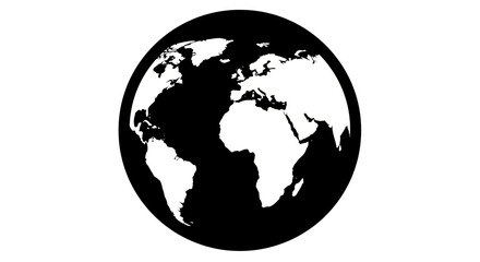 Isolated world map, Symbolizing Countries, globality, Travel