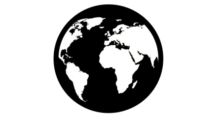 Isolated world map, Symbolizing Countries, globality, Travel