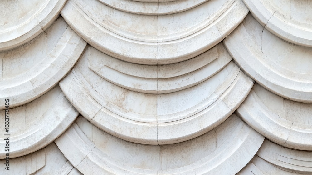Poster intricate wavy pattern on smooth stone surface for design use