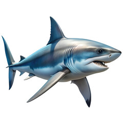 Obraz premium Shark isolated on transparent background