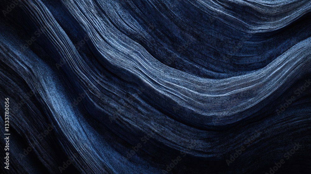 Poster abstract blue wave textures with flowing patterns and gradients