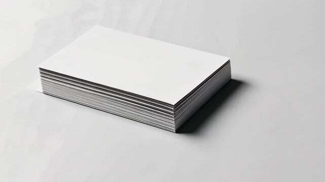 Stack of Blank Cards: A neat stack of pristine blank cards, offering limitless possibilities for design, communication, and personal expression.
