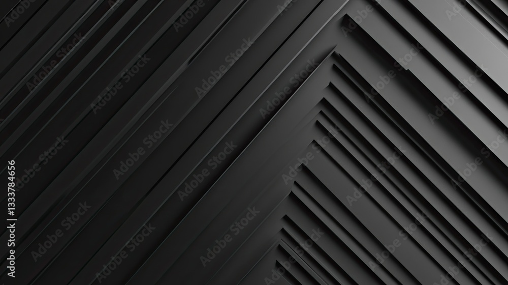 Poster abstract geometric background with layered black elements and texture