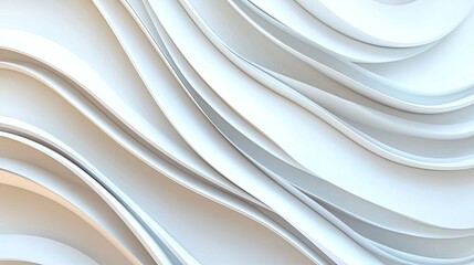 Elegant Abstract White Waves Pattern for Modern Design Background