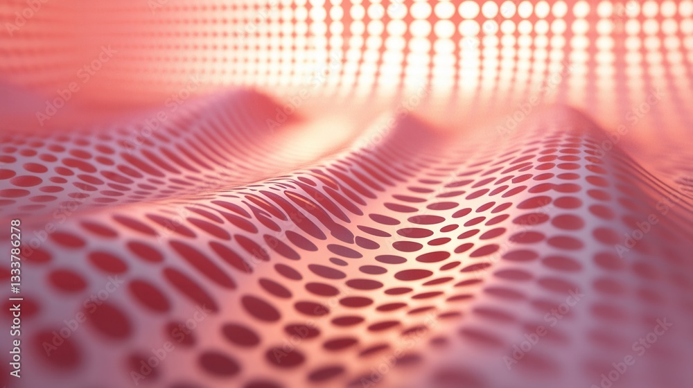 Poster abstract texture with soft waves and vibrant circular patterns