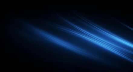 Fototapeta premium Abstract Blue Light Streaks on Dark Background