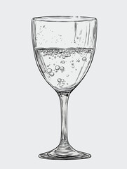 wine glass vector art