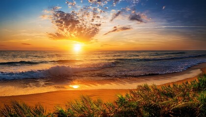 Obraz premium beautiful summer sunset