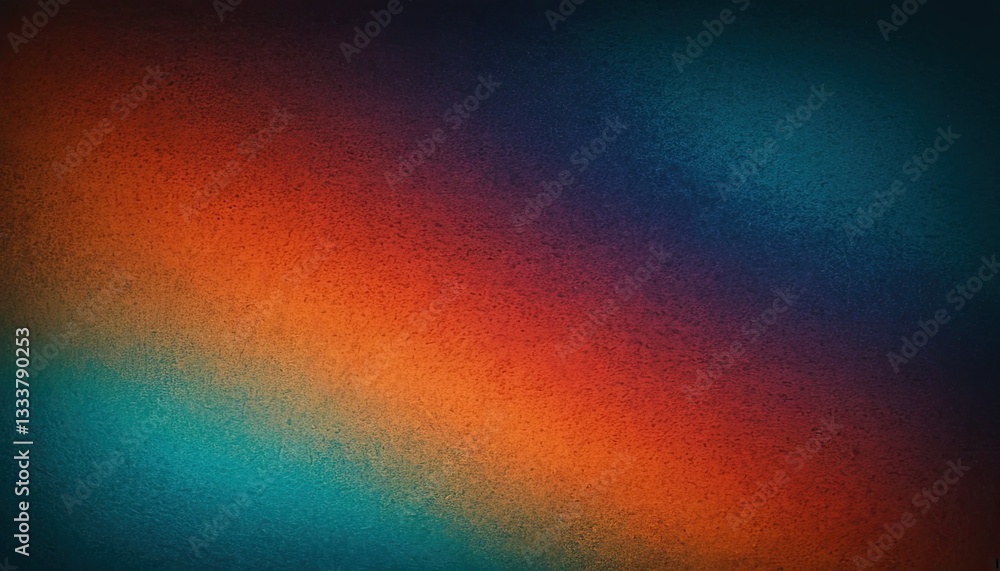 Poster blue and orange gradient background design with grainy noise texture effect web banner design 1