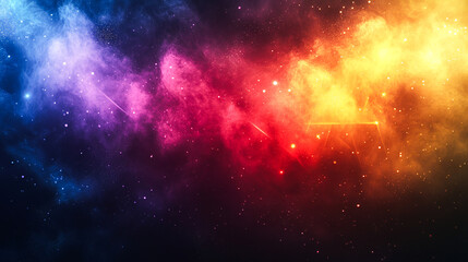 Fototapeta premium Dark Background with Rainbow Colors Geometric Shapes