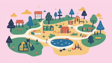 Playground Map Illustration