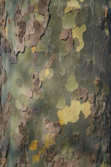 bark texture and pattern of a plane (sycamore) tree