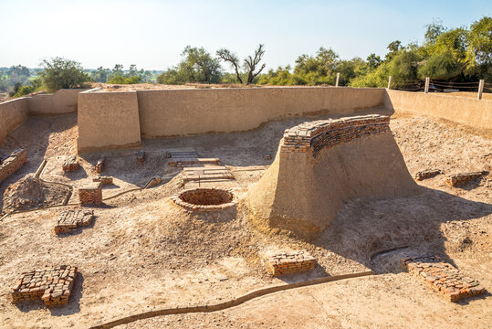 View at the Archaeological site of Harappa in Pakistan
