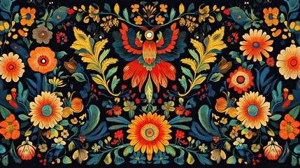A Polish colorful border for a poam , generate AI