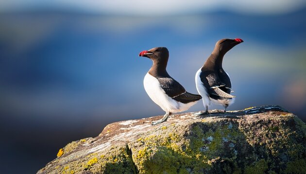 common murresn uria aalge on rock
