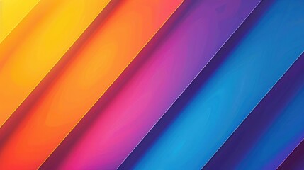 Vibrant Diagonal Rainbow Stripes Abstract Background Image