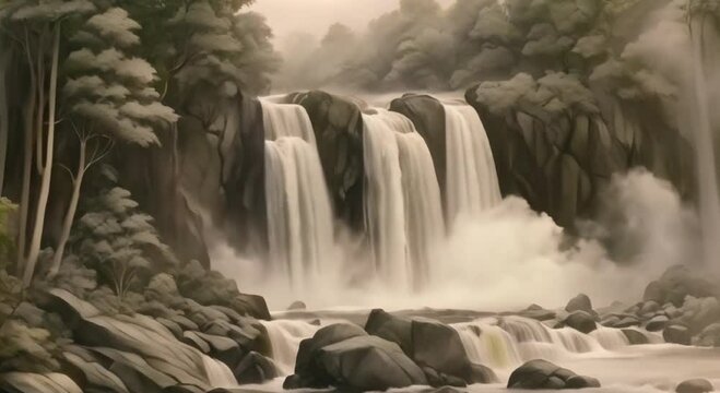 A Silent Drifter Through the Serene Green Depths 