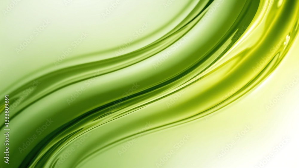 Poster green lime yellow white abstract background. color gradient ombre blur. line wave liquid fluid. nois