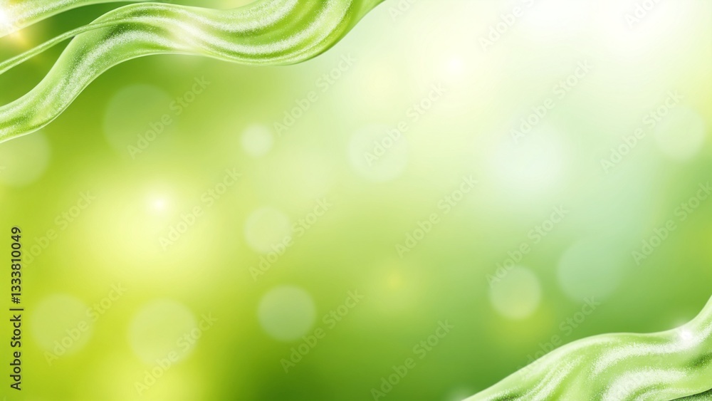 Poster green lime yellow white abstract background. color gradient ombre blur. line wave liquid fluid. nois