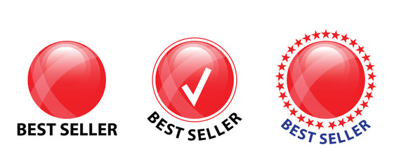 Best seller stamp collection, buttons, symbol, label, sign, vector illustration.