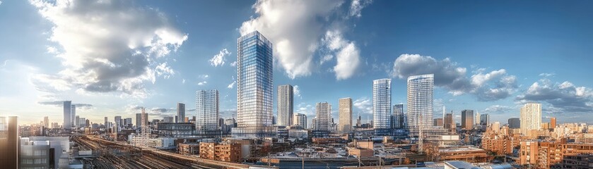 Fototapeta premium Cityscape Panorama of Modern Architecture