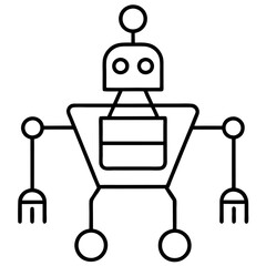 Modern Artificial Intelligence Symbols for Digital and Tech Projects
