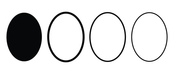 egg icon, flat style egg icon on white background.