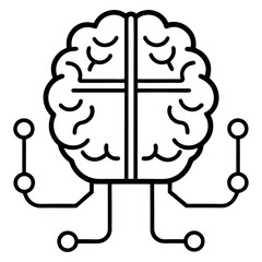 Modern Artificial Intelligence Symbols for Digital and Tech Projects

