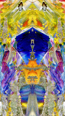 Abstract art background . Hand painting artwork on canvas .