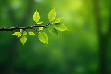 Single isolated branch with brown trunk and leaves, branch, forest, tree trunk