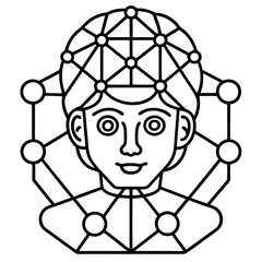 Modern Artificial Intelligence Symbols for Digital and Tech Projects
