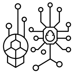 Modern Artificial Intelligence Symbols for Digital and Tech Projects
