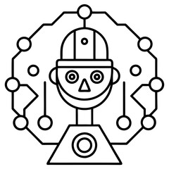 Modern Artificial Intelligence Symbols for Digital and Tech Projects
