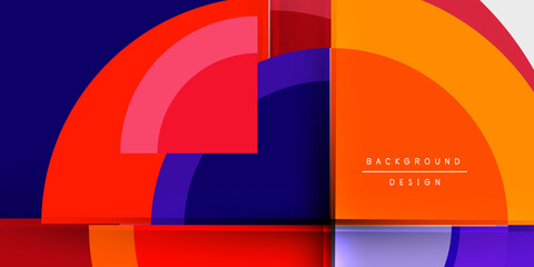 Techno circles and semi circles. Vector Illustration For Wallpaper, Banner, Background, Card, Book Illustration, landing page