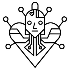 Modern Artificial Intelligence Symbols for Digital and Tech Projects
