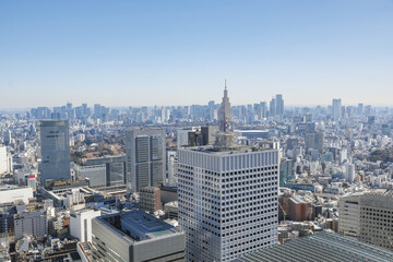 東京都庁展望室から見た国立競技場方面の風景