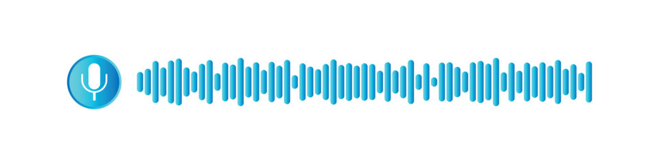 voice and audio message chat icon, sound recording audio icon.